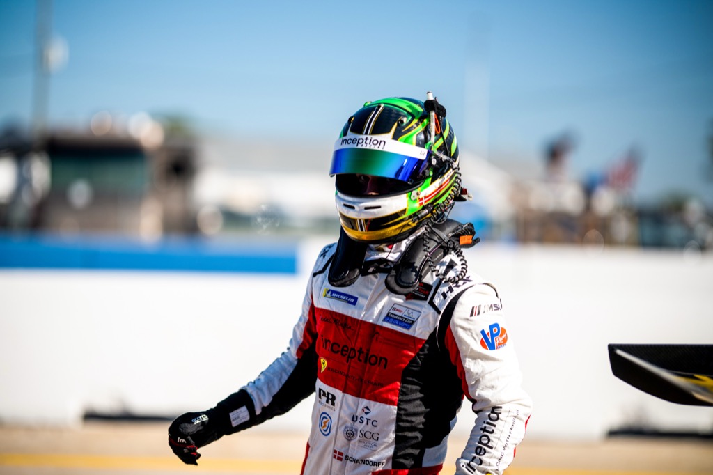 Frederik Schandorff sluttede lige udenfor podiet på Sebring
(Foto: Inception Racing)